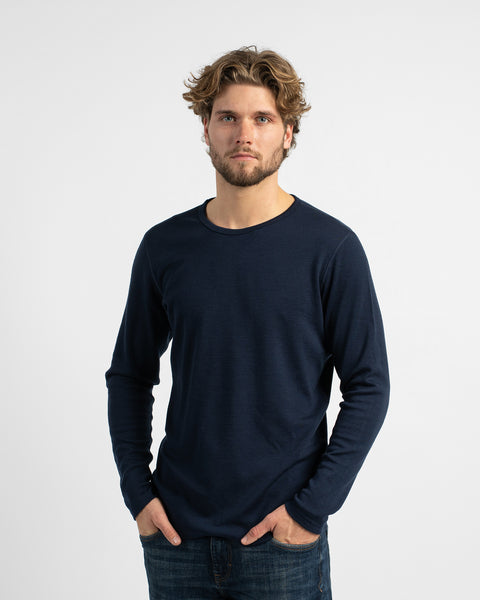 Thermisch shirt met lange mouwen voor heren, 250, marineblauw