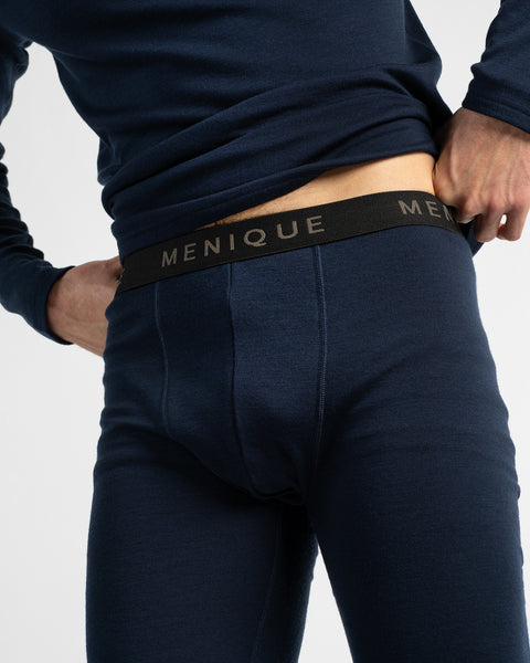 Marineblauwe 250 merinobroek voor heren