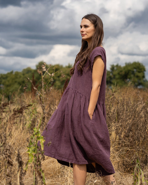 Smockjurk Cecilia in schaduwpaars