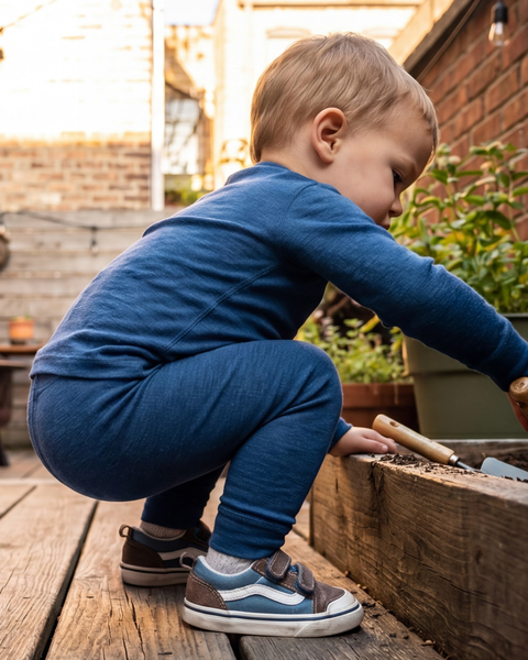 Kinderbroek 160 Merinowol Denim