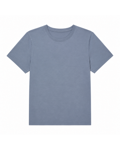Dames Merino Regular Fit T-shirt met Ronde Hals