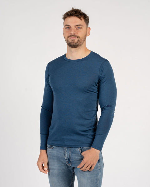 Heren 160 Thermisch Lange Mouw Shirt Denim