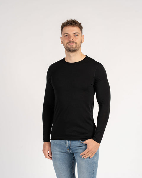Heren 160 Thermisch Shirt met Lange Mouwen Zwart