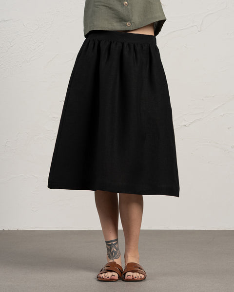 Midi Skirt Sophia Pure Black