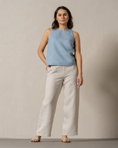 Top met hoge hals Nina Mistig Blauw