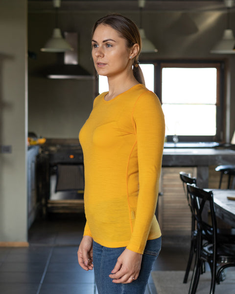 Women's 160 Thermal Long Sleeve Crew Yellow
