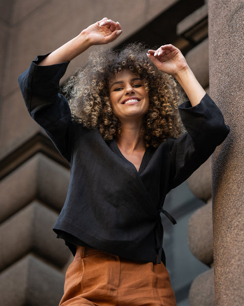 Relaxed Wrap Top Thea