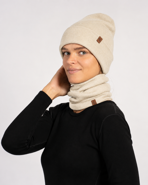 Dames Gebreide Muts en Nekwarmer 2-Delig