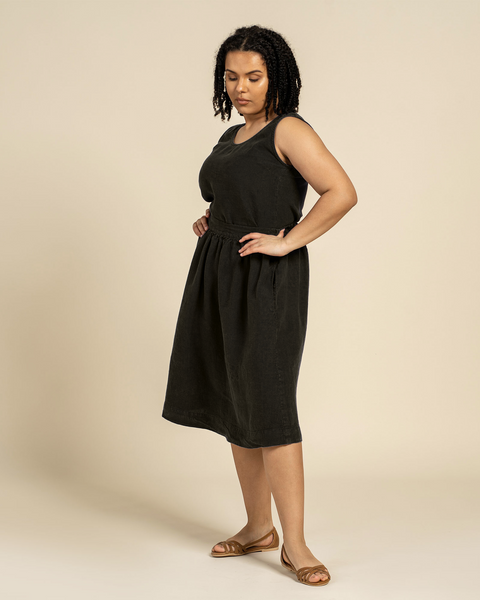 Midi Rok Sophia puur zwart
