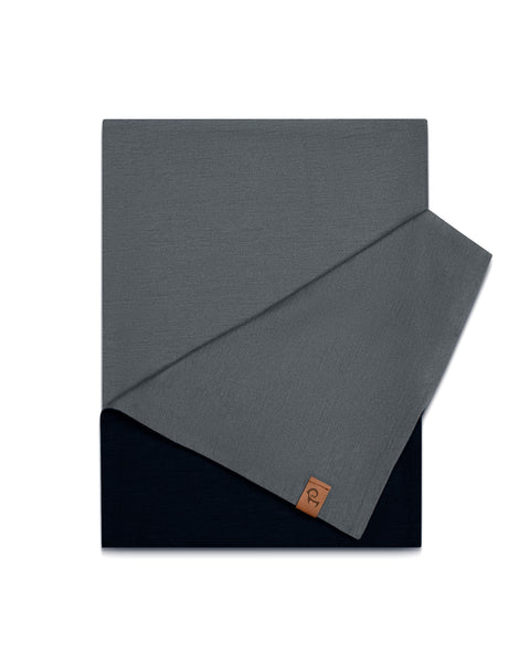 Women's Merino Scarf Black/Perfect Grey