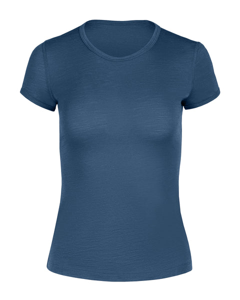 Dames 160 Merino T-shirt Denim