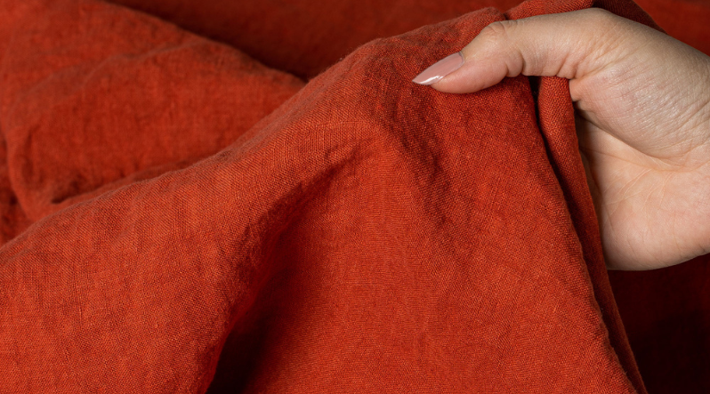 Cinnamon Red Linen clothing