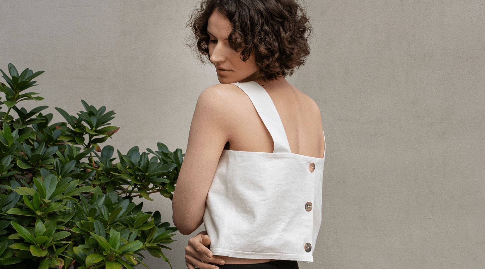 Mouwloze linnen tops