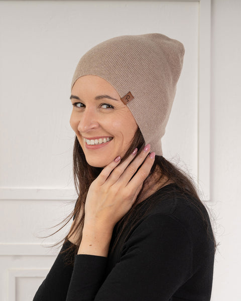 Women's Knit Beanie Merino &amp; Cashmere