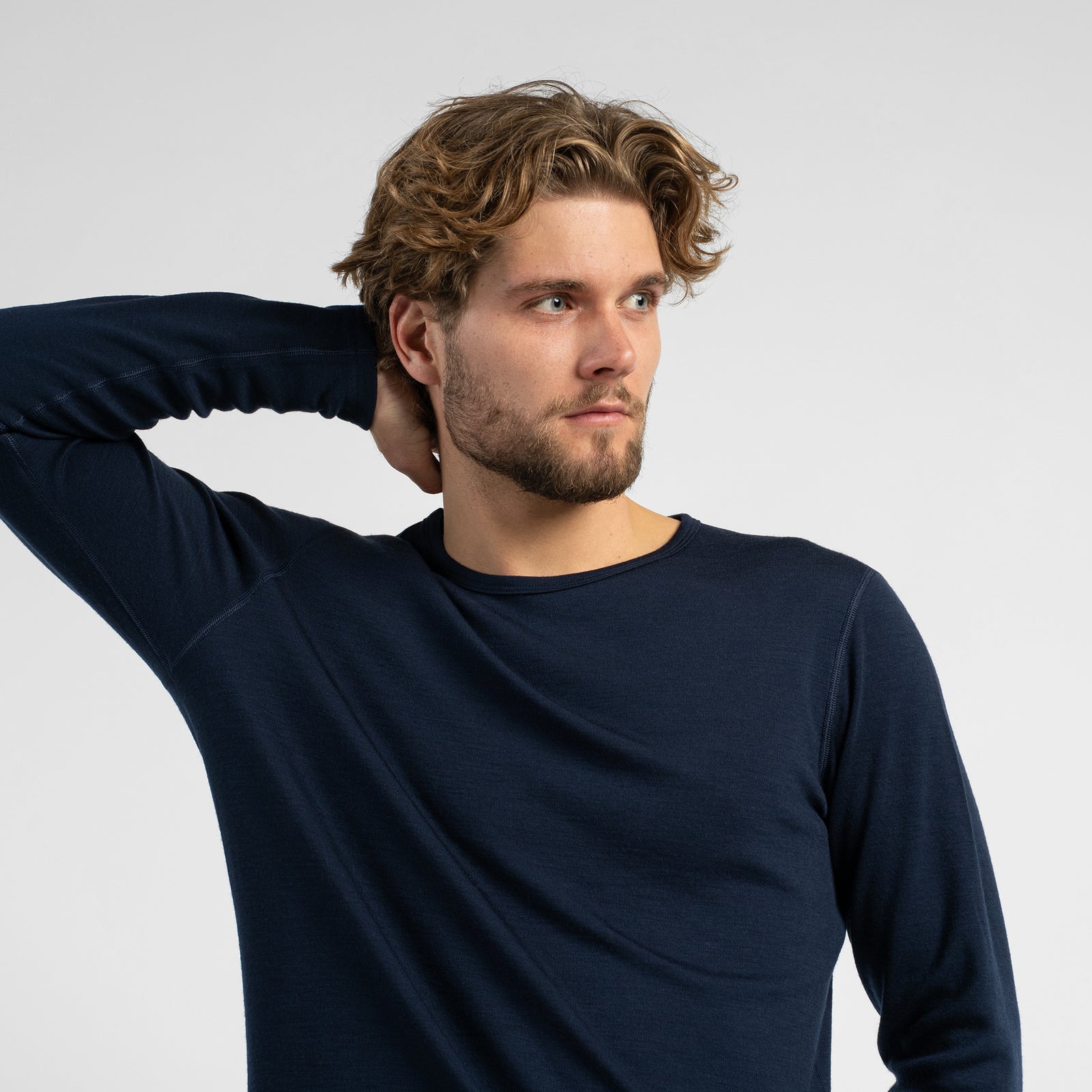Thermisch shirt met lange mouwen voor heren, 250, marineblauw