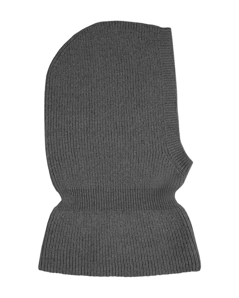 The menique kids' merino &amp; Cashmere blend balaclava in dark gray color.