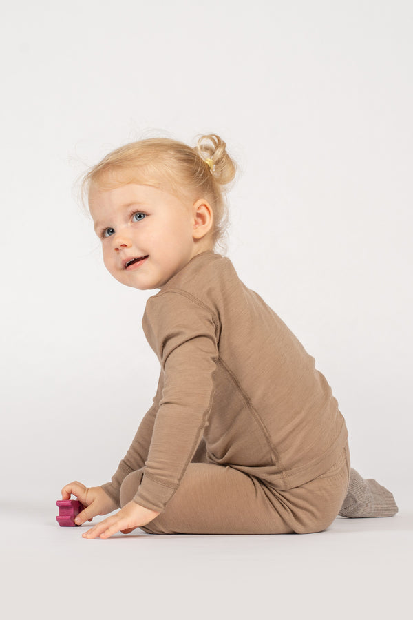 Kinderen 160 Lange Mouw & Onderstuk 2-Delig Beige