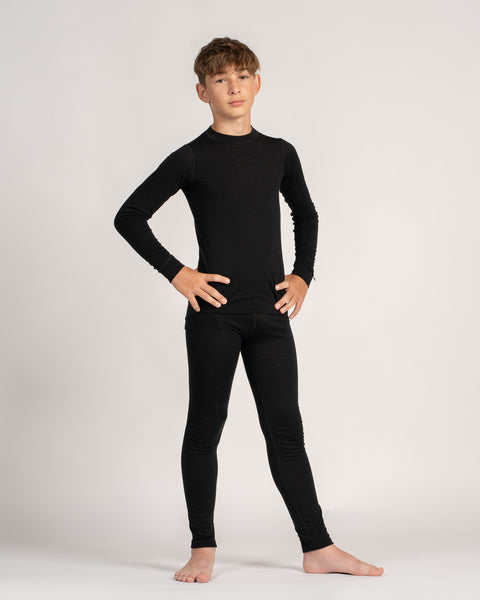 Kids' 250 Thermal Long Sleeve Crew Black