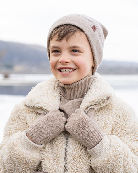 Kids Knitted Beanie, Dickie &amp; Gloves 3-Piece Set