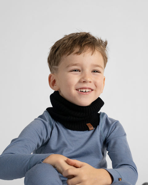 Geribde colsjaal van 100% merinowol voor kinderen