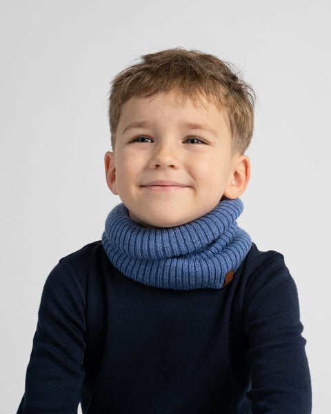Geribde colsjaal van 100% merinowol voor kinderen