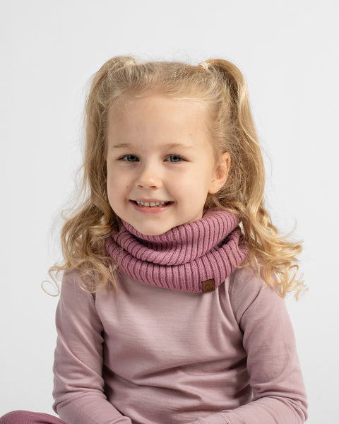 Geribde colsjaal van 100% merinowol voor kinderen