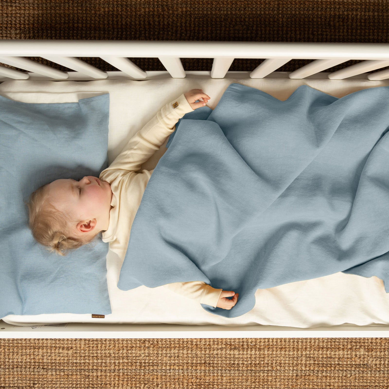 Linnen deken voor baby in stofroze kleur