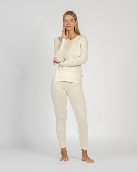 Women's 250 Long Sleeve &amp; Leggings 2-Piece Natural