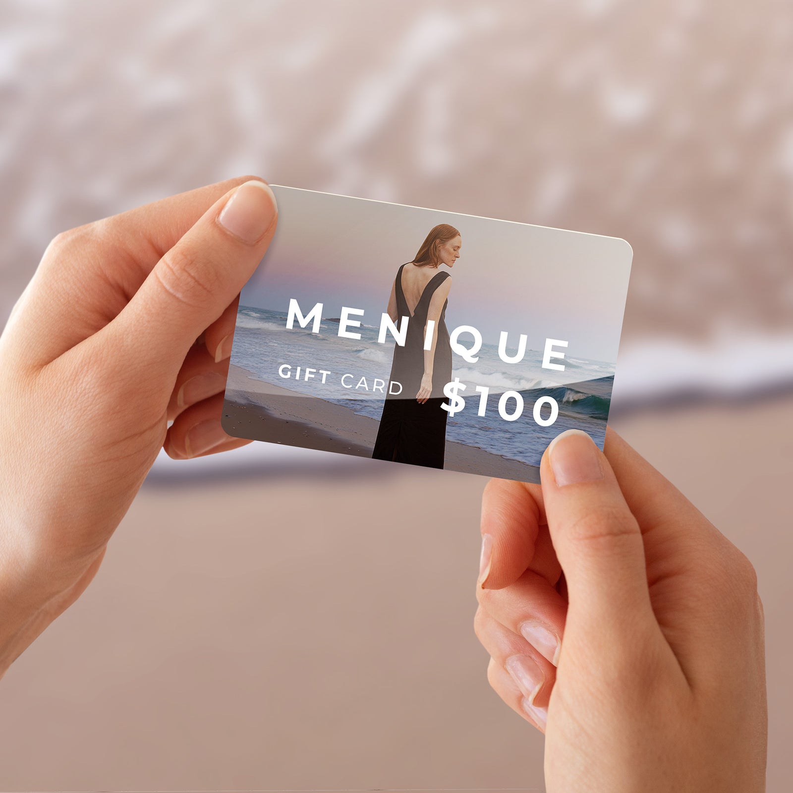 menique cadeaubon afbeelding op witte achtergrond