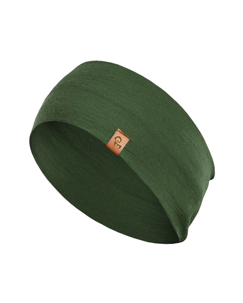 Heren 160gsm Merino Hardloop Hoofdband Donkergroen