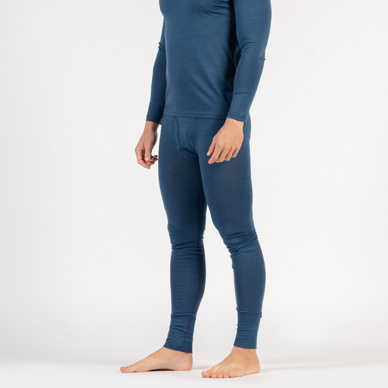 menique Heren Merino 160 Broek Denim Kleur Voorzijde