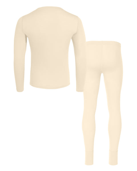 Men's 160 Long Sleeve &amp; Bottom 2-Piece Natural Back