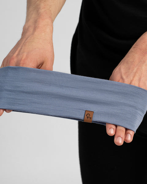 Heren Licht Merino Hoofdband Dusty Blauw