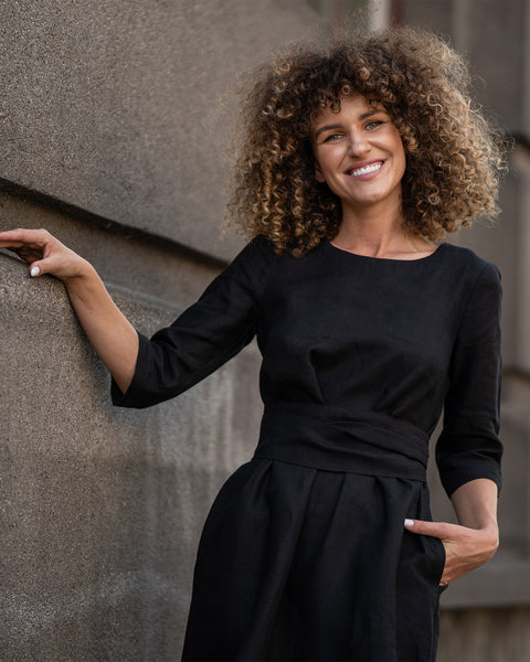 Casual Linen Wrap Dress Miley