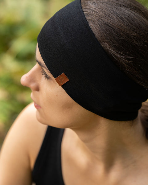Women's Headband &amp; Gaiter 2-Piece Black