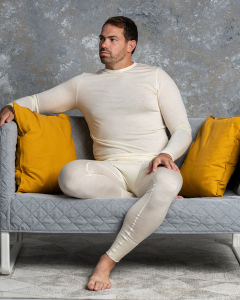 Men's 160 Long Sleeve &amp; Bottom 2-Piece Natural