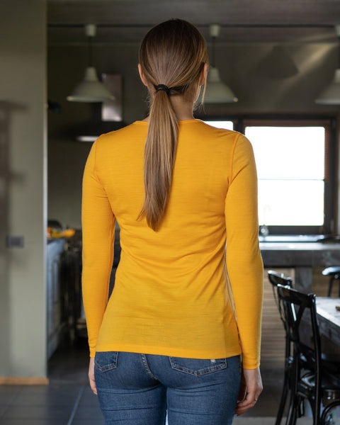 Women's 160 Thermal Long Sleeve Crew Yellow