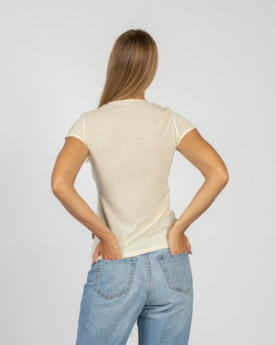 Dames 160 Merino T-shirt Natuurlijk