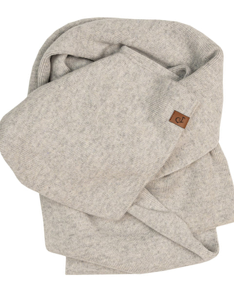 Women's Knit Scarf Merino &amp; Cashmere Light Gray