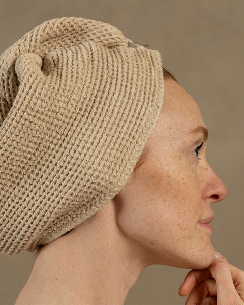 hair towel in sand brown color