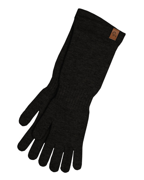 Women's Knit Long Gloves Merino &amp; Cashmere Black
