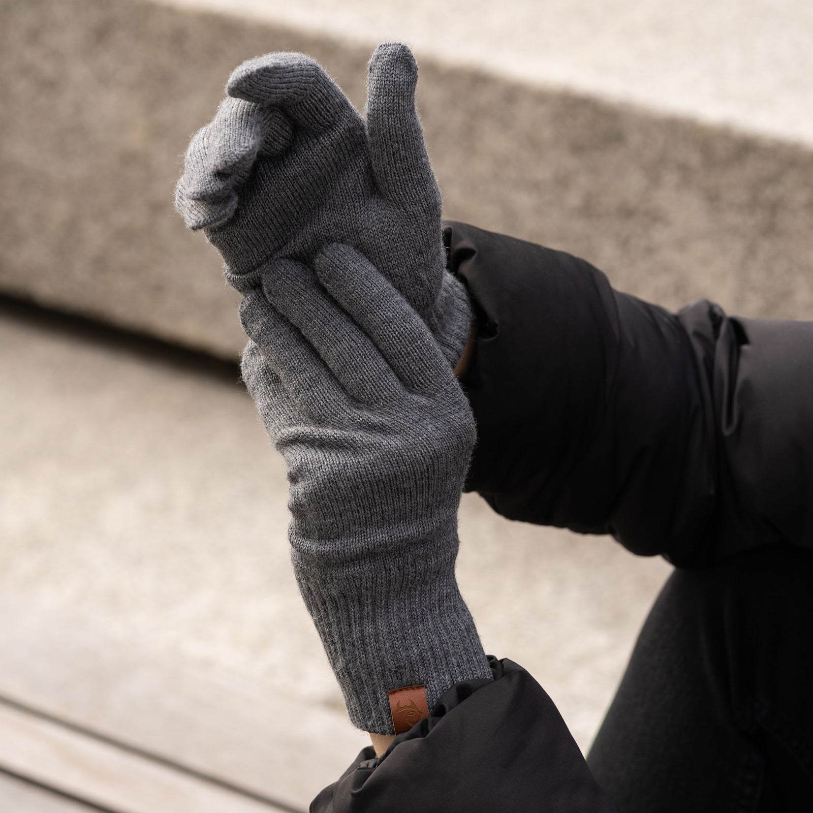Dames handschoenen van merinowol, gebreid warm winteraccessoire