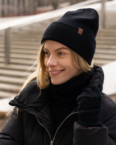 Women's Knitted Beanie, Gaiter &amp; Gloves 3-Piece Set