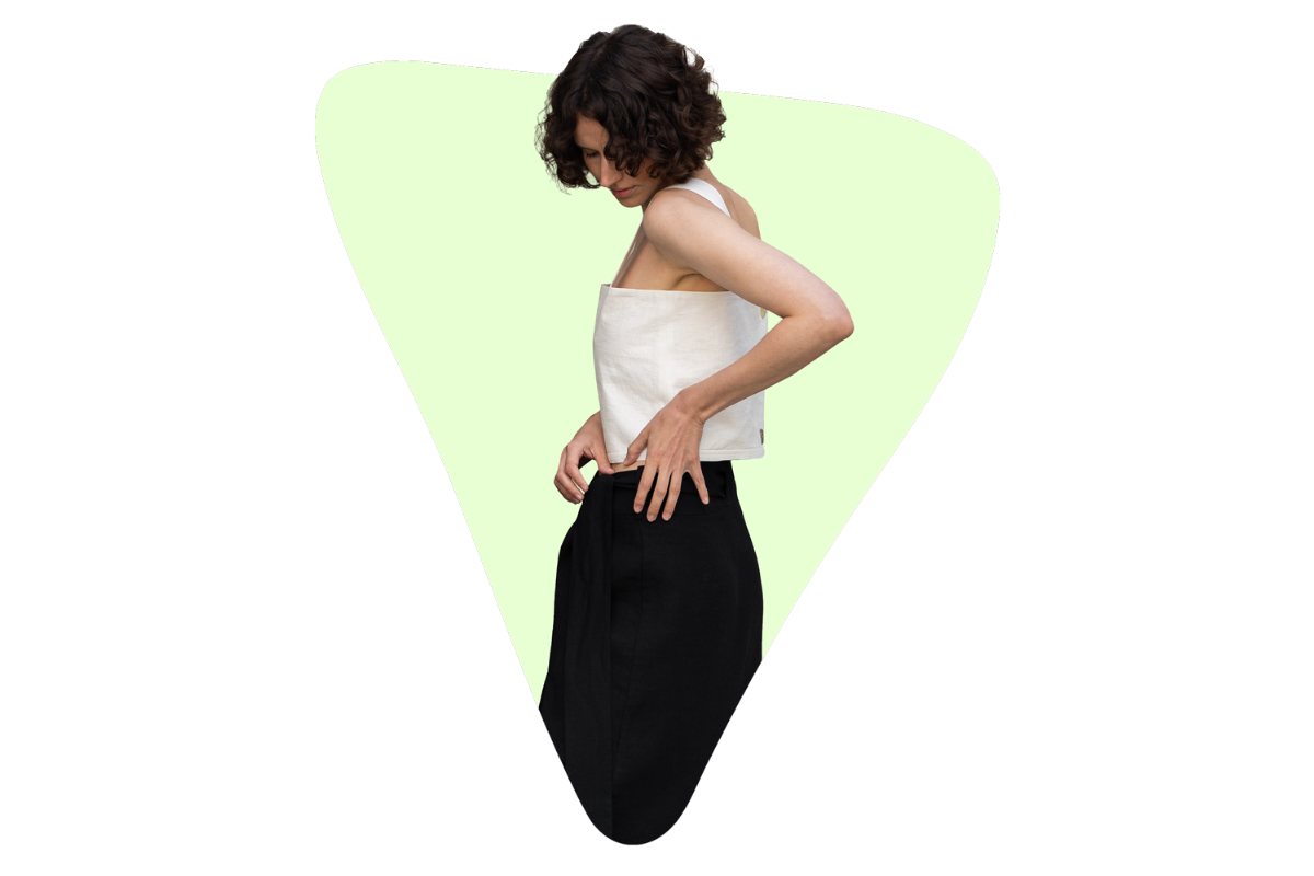 Linnenkleding voor vrouwen, welk soort broeken draag je bij een omgekeerde driehoekvorm