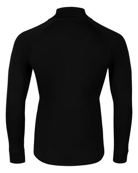 Men's 250 Zip Neck Top Black Back