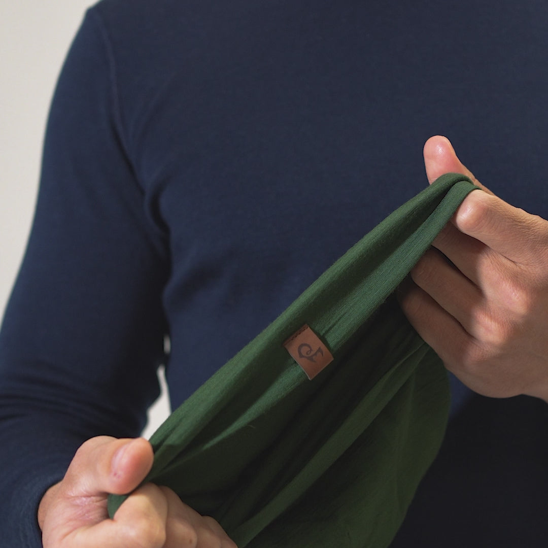 Unisex 100% Merino Beanie Dark Green