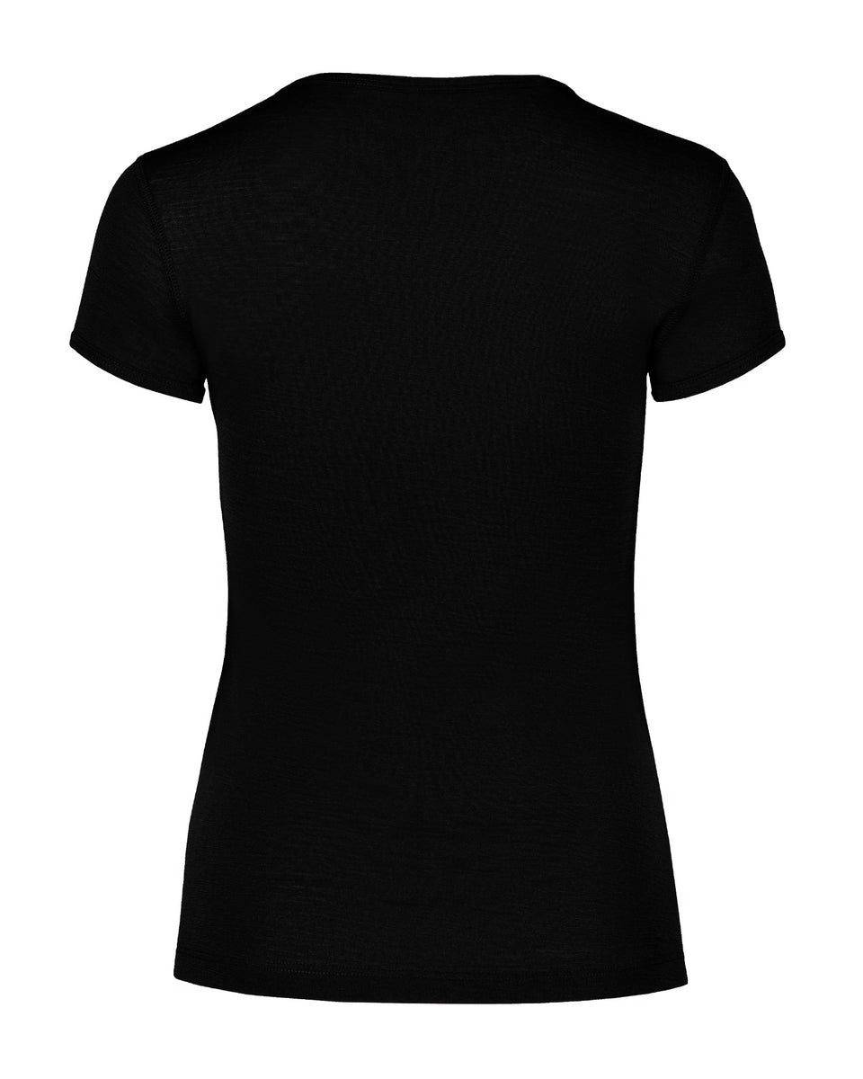 Dames 160 Merino T-shirt Zwart