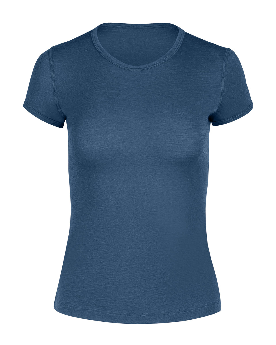 Dames 160 Merino T-shirt Denim