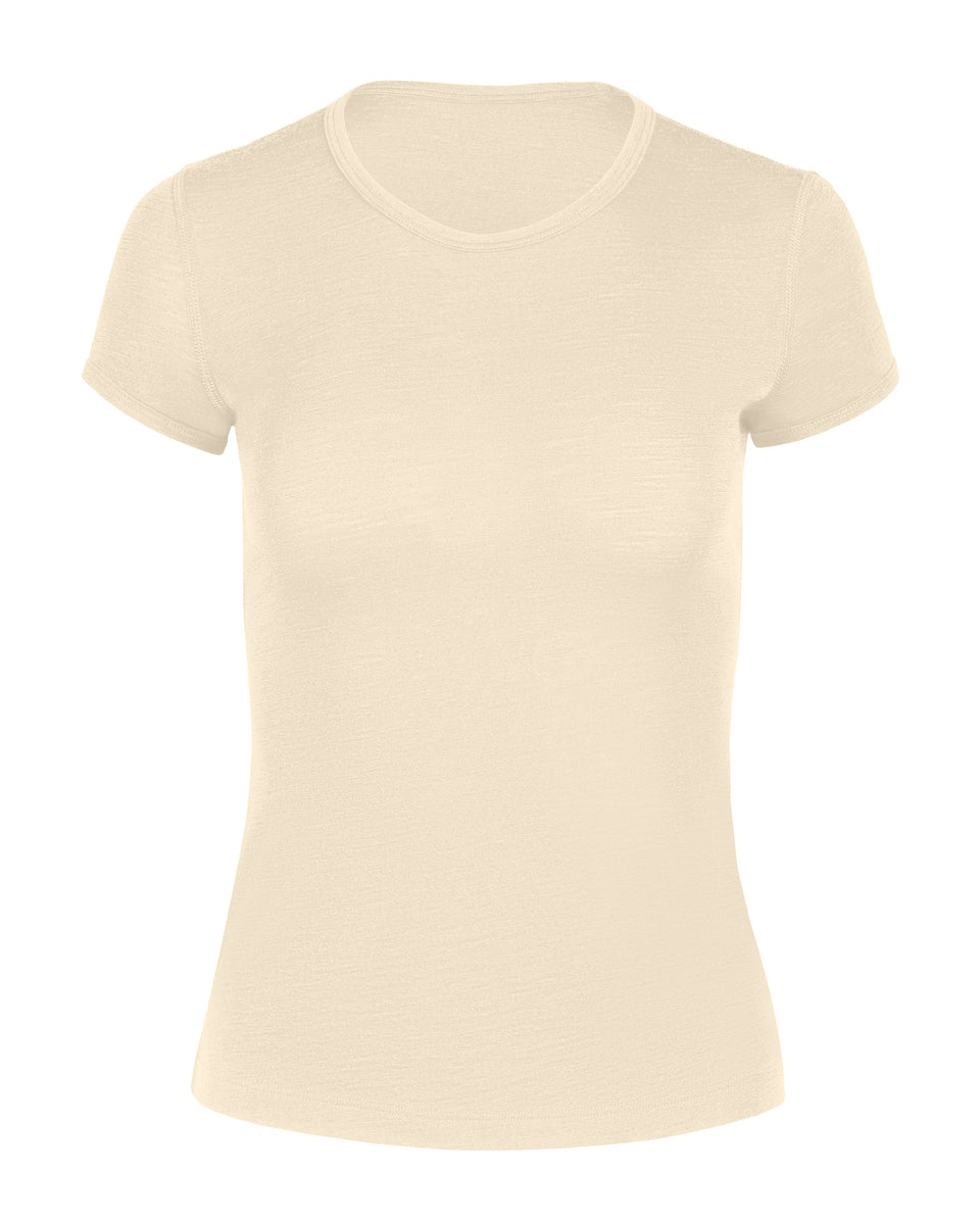 Dames 160 Merino T-shirt Natuurlijk