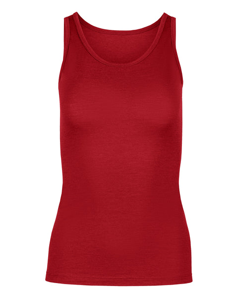 Women's Merino Tank Top Royal Cherry Front
